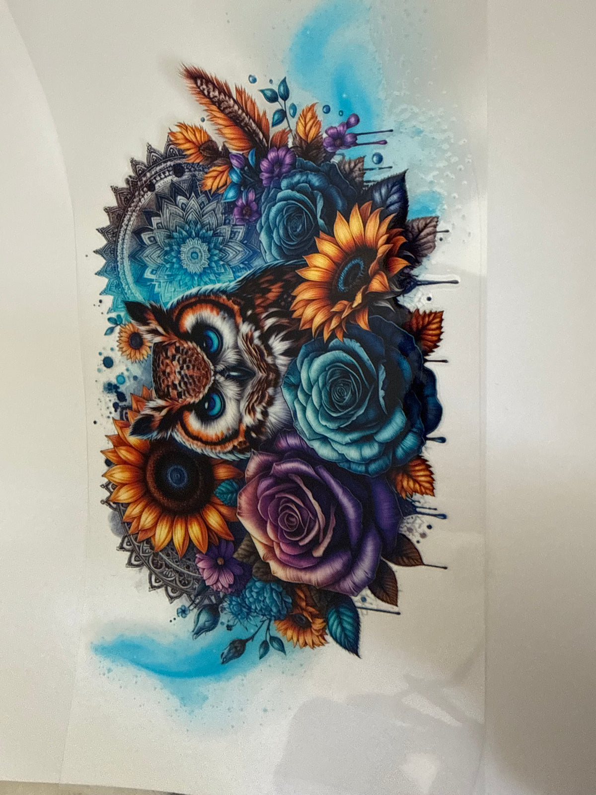Owl roses & sunflower