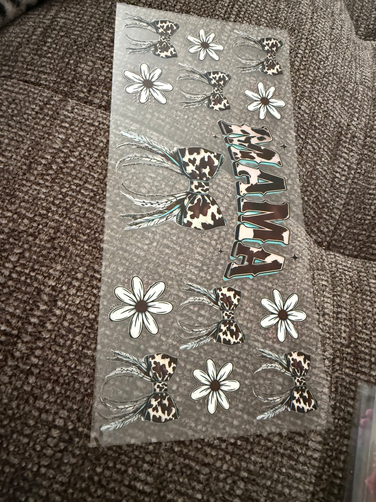 Cow Print MAMA w/ Bows