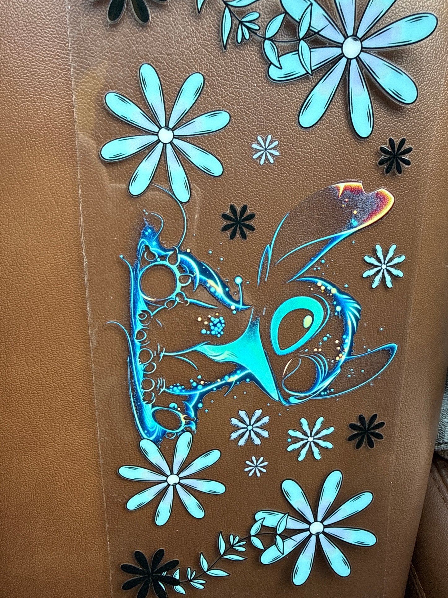 Blue outlined stitch