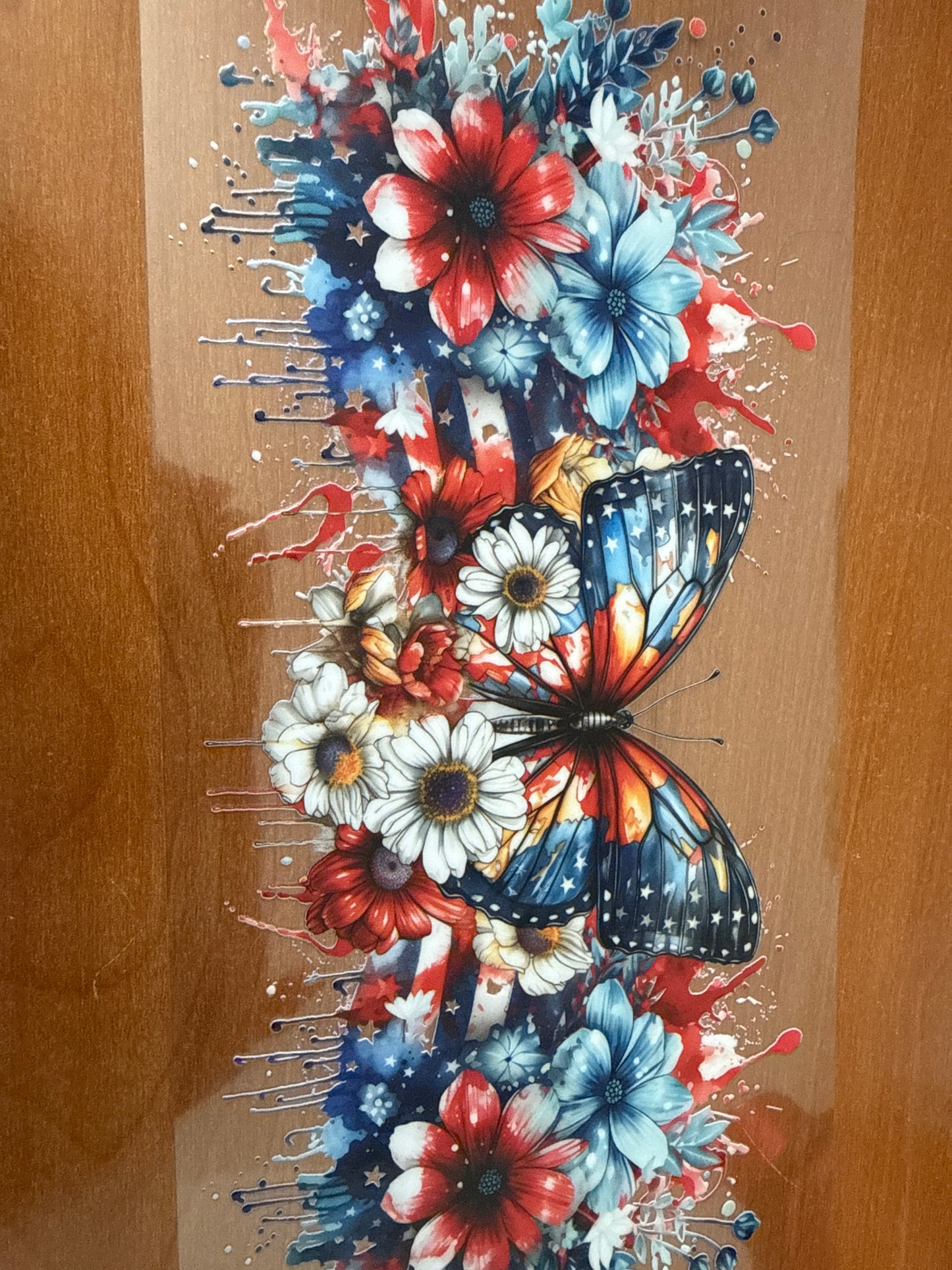 Red white & blue butterfly