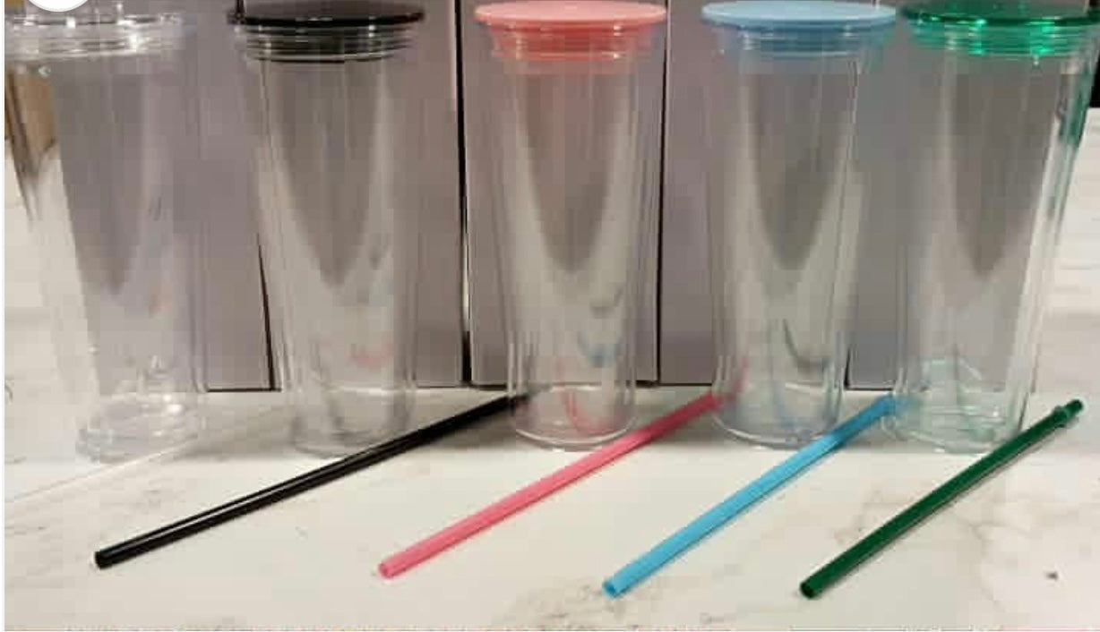 5 pack 24 oz snowglobe blank tumblers