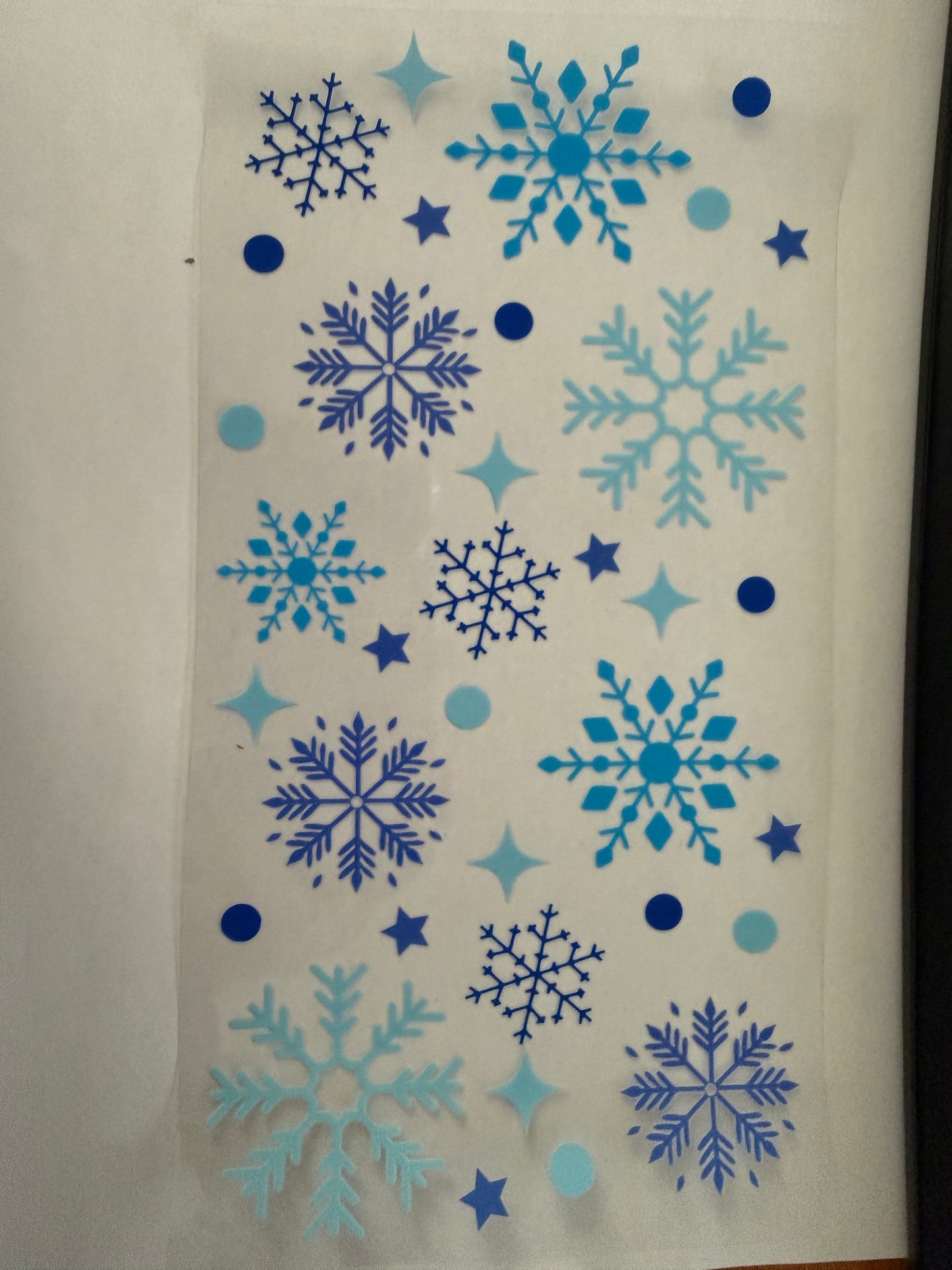 Blue snowflakes