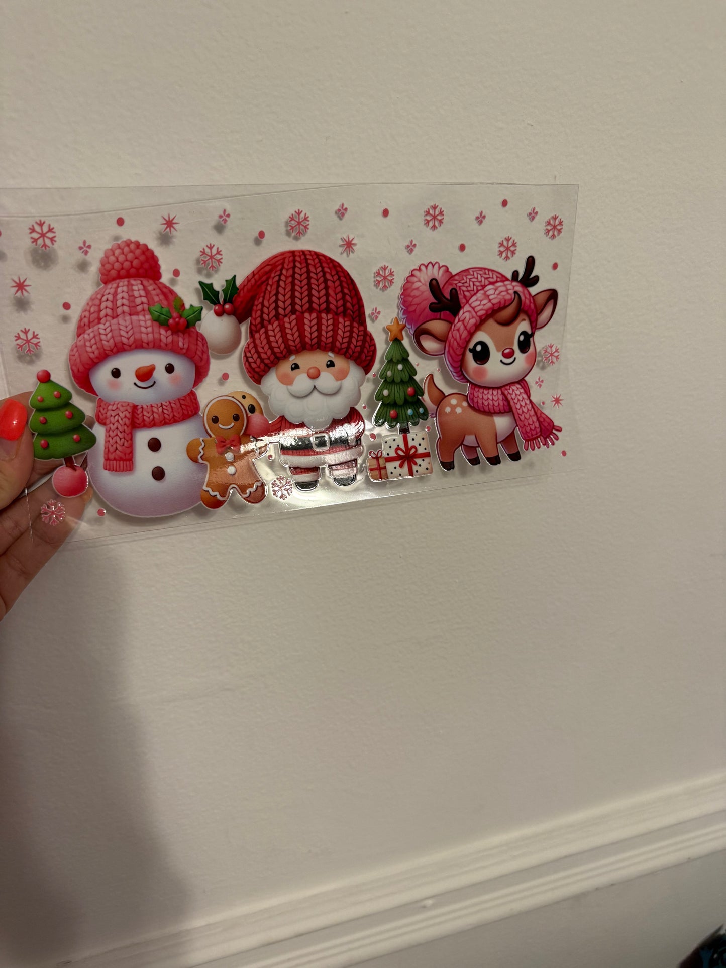 Reindeer, Santa, snowman