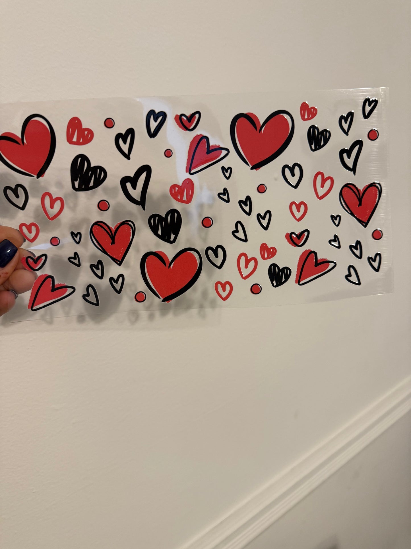 red & black hearts