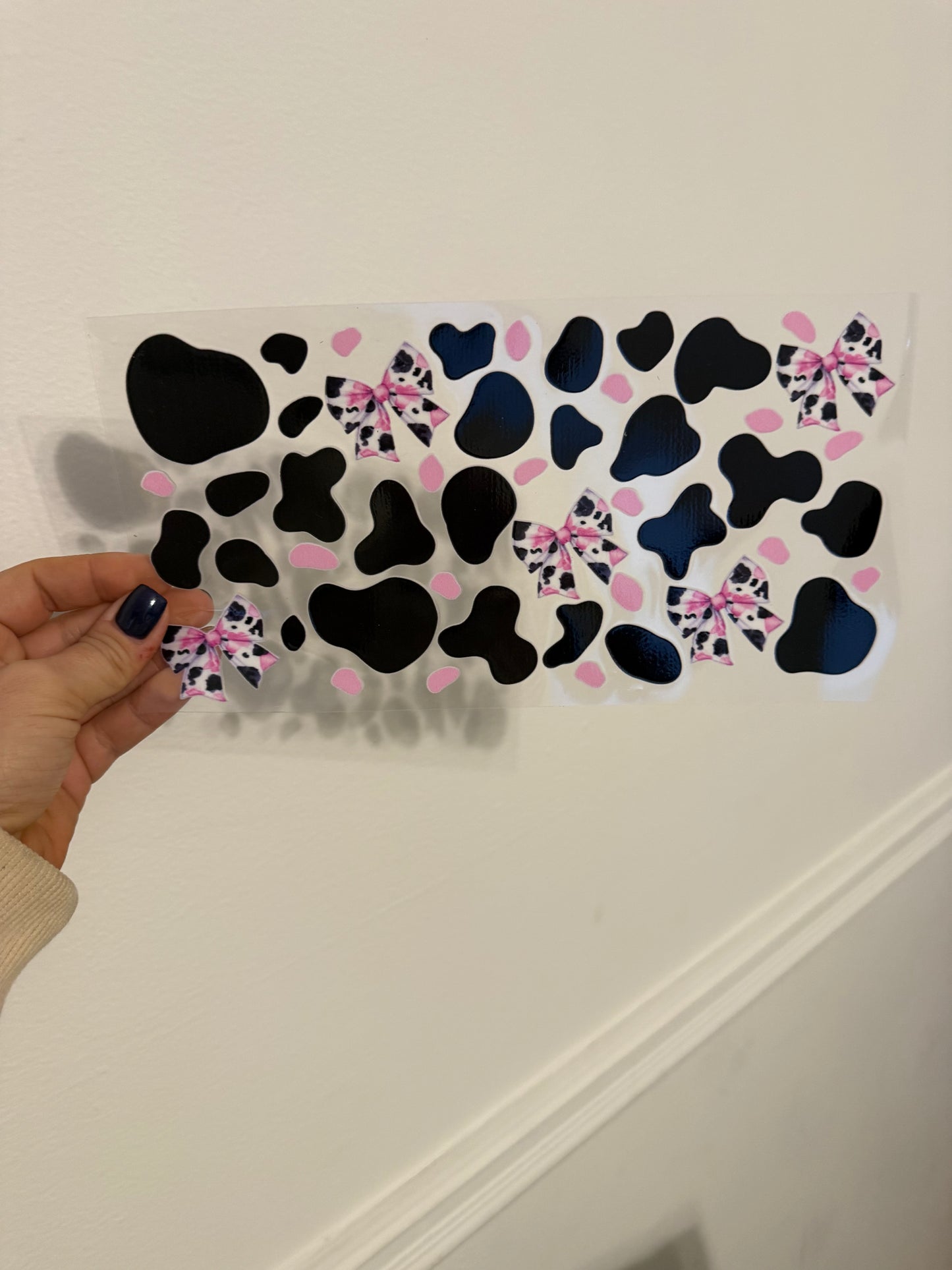 cow print with bows