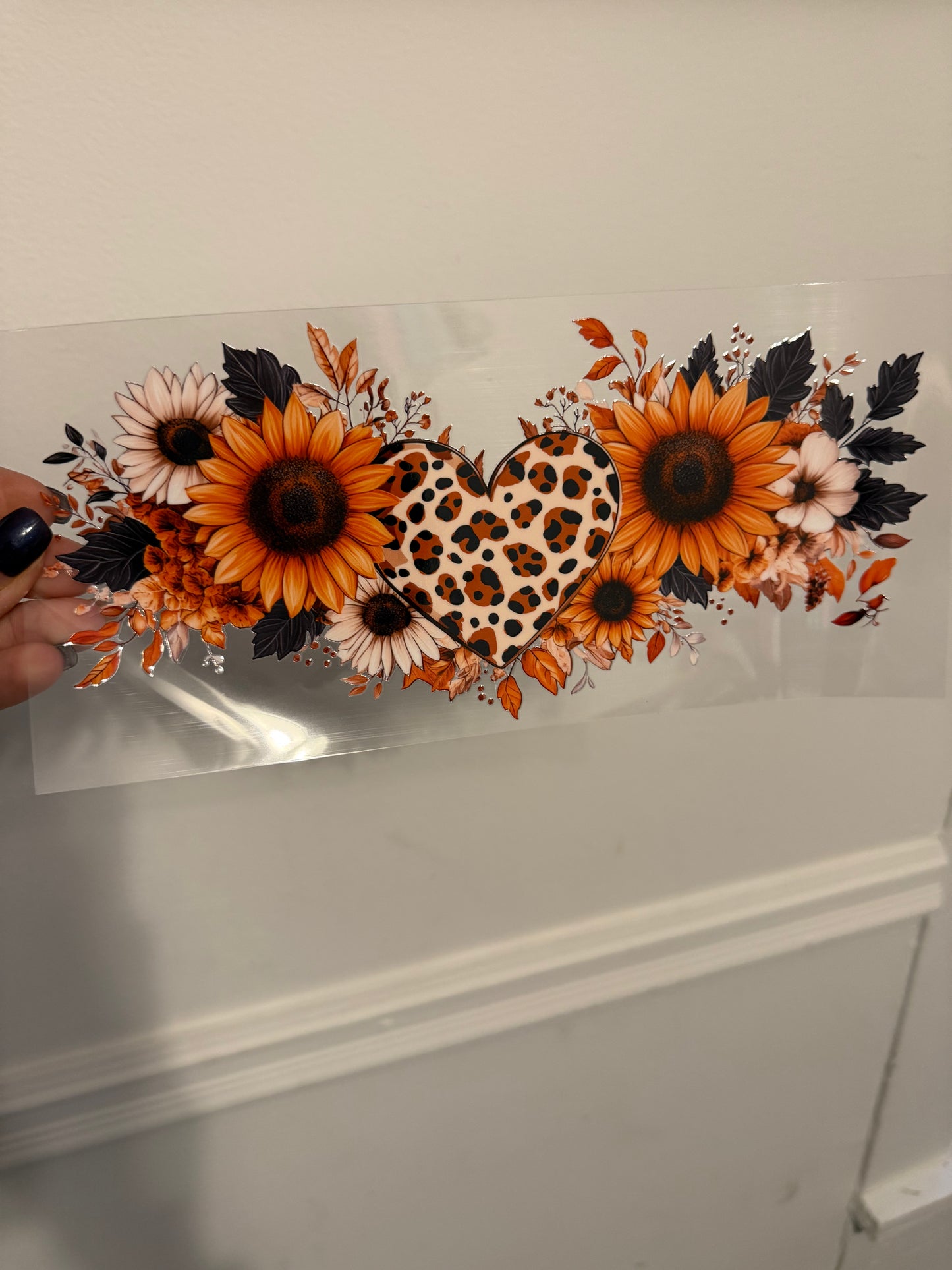 Leopard Heart & sunflowers