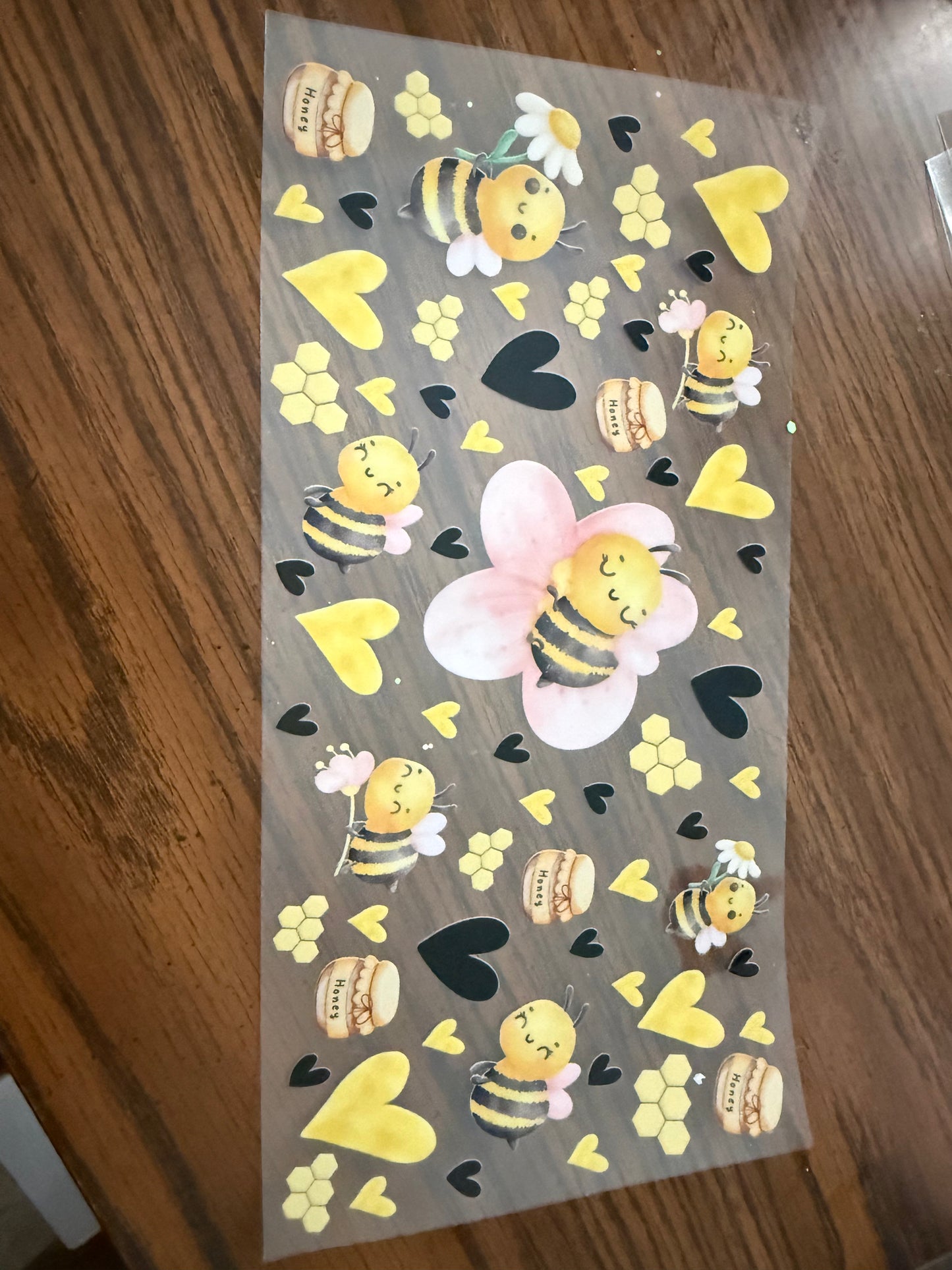 bee with hears & flower