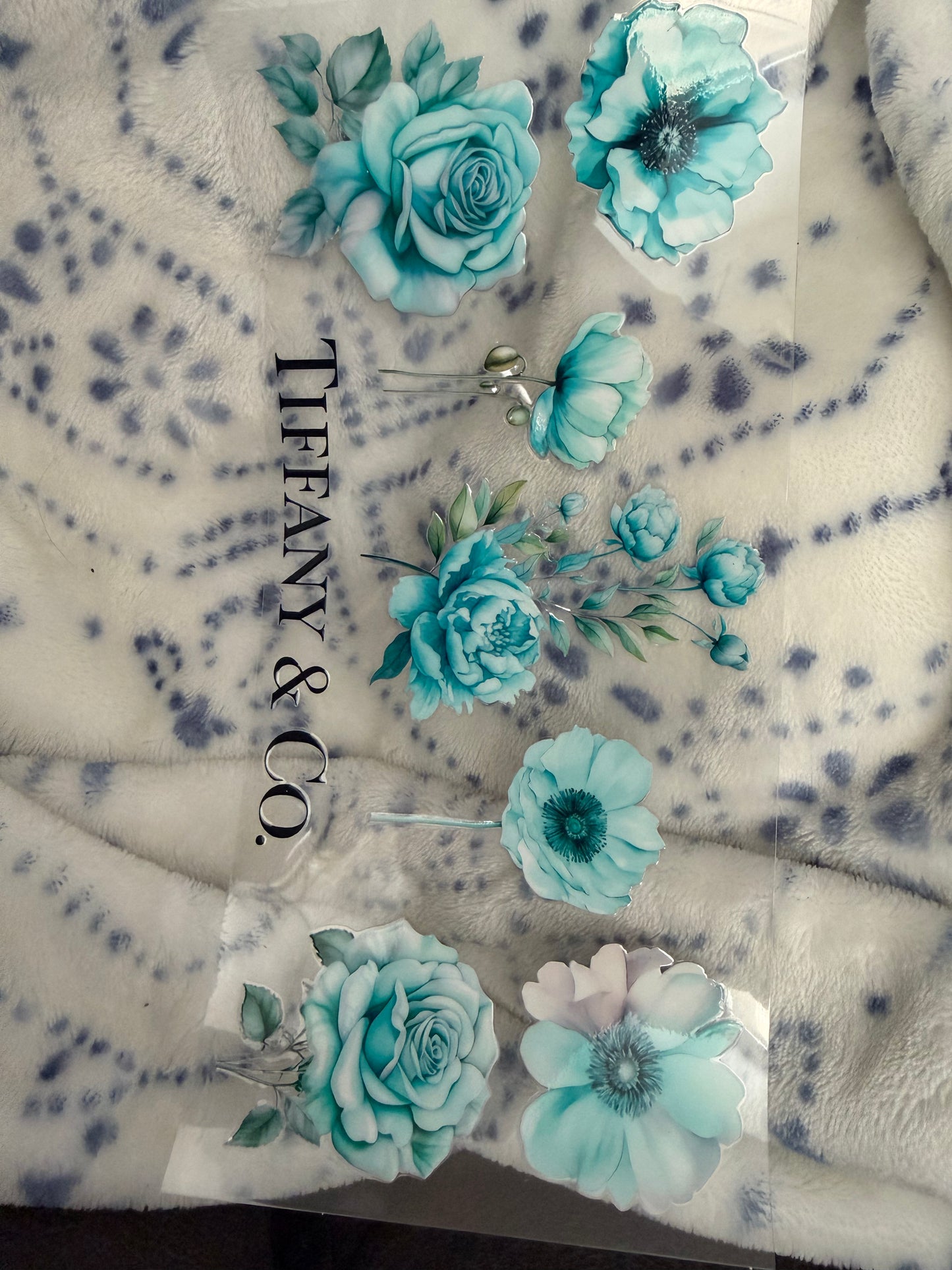 Tiffany and Co. blue flowers