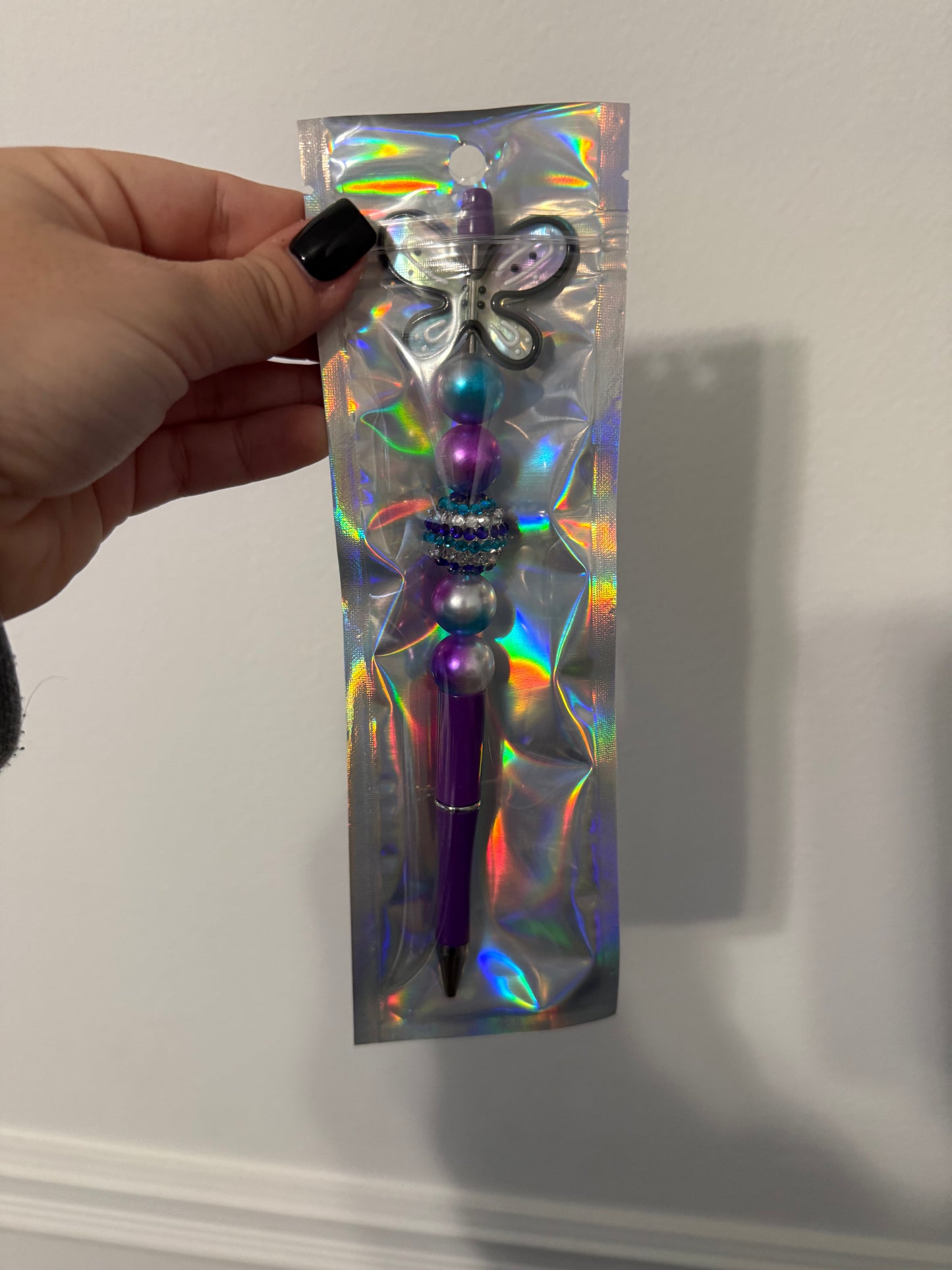 Purple Pen w/ extender and Butterfly