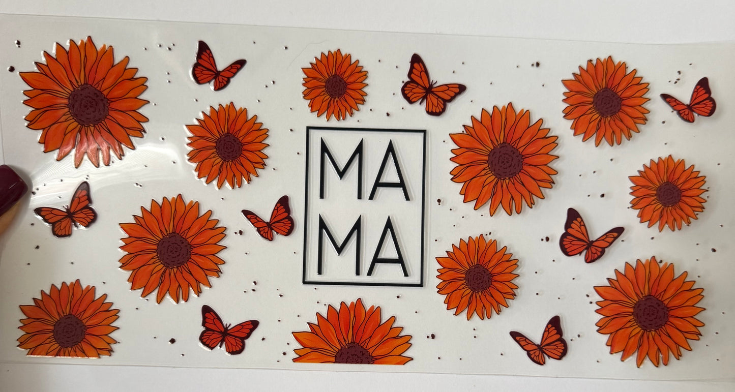 Mama butterfly/flowers
