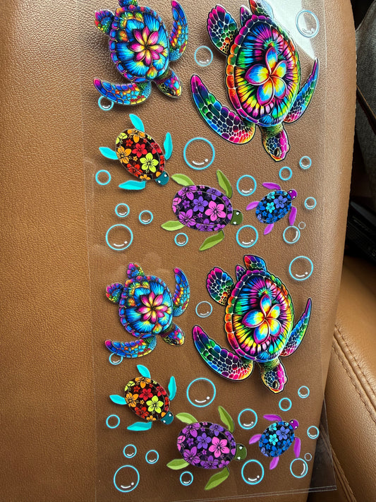 Colorful turtles