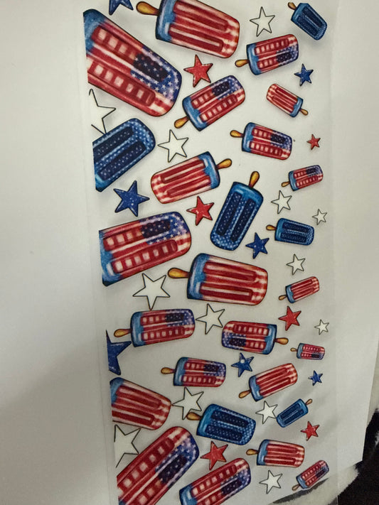 Red White and Blue Popsicles