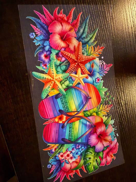 Flip flops & star fish
