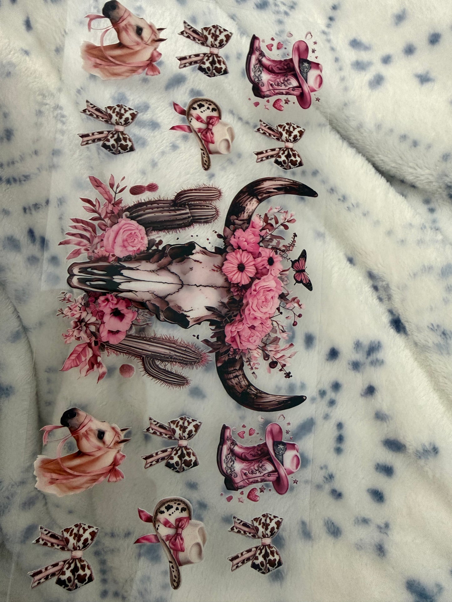 Pink western skull