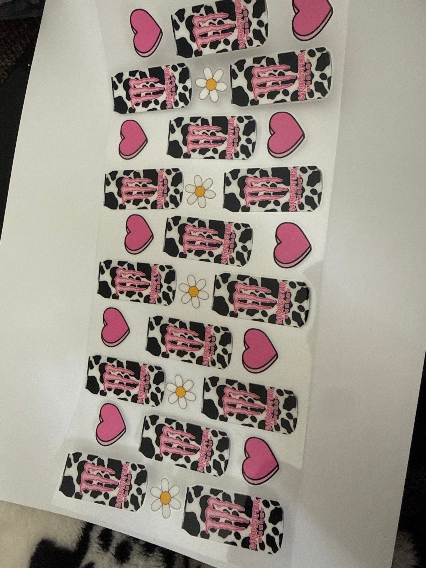 Cow print monster