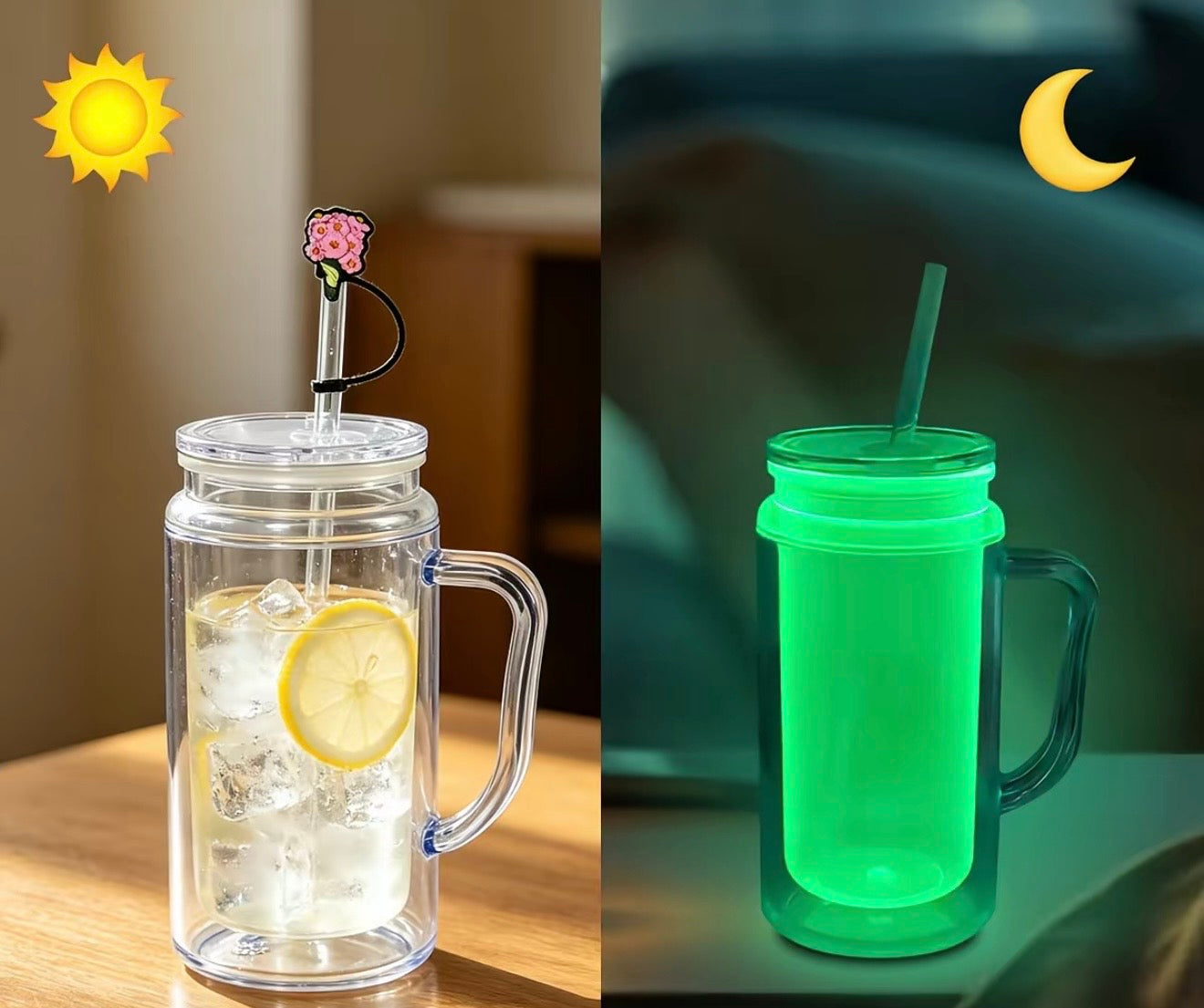 16oz glow in the dark with handles