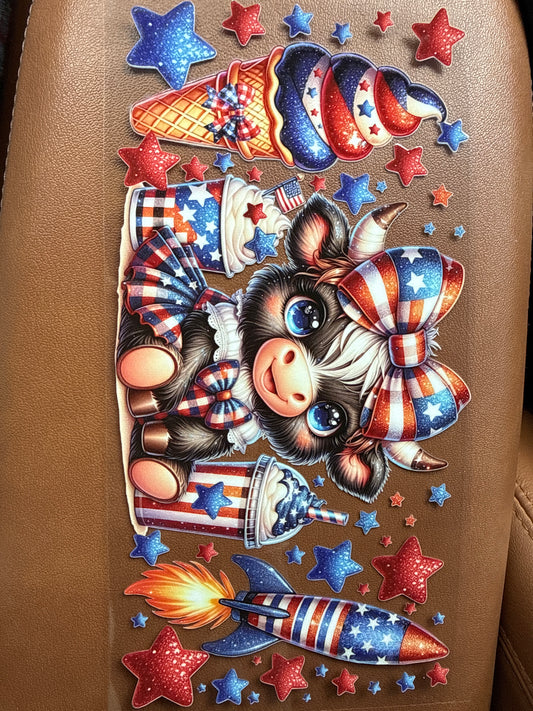 4th of July Highland Cow
