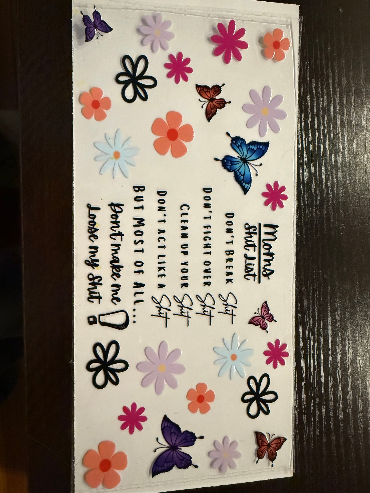 Moms Shit List