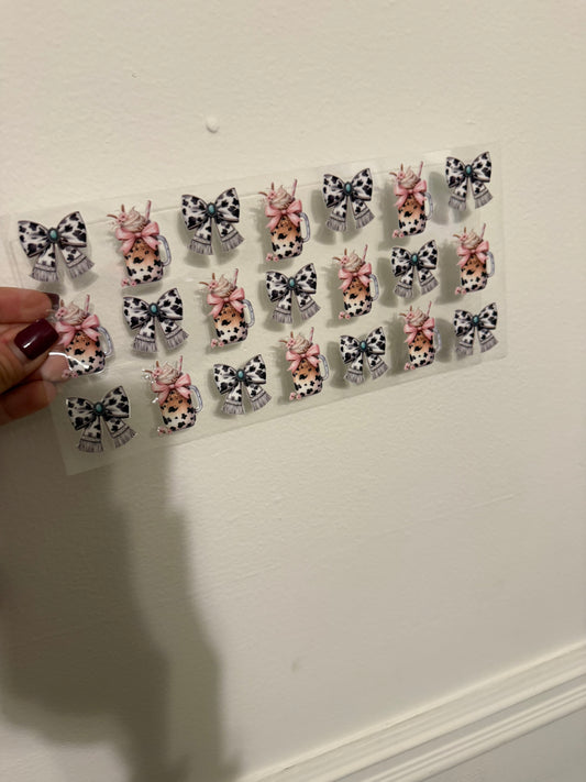 cow print print coffee & bows
