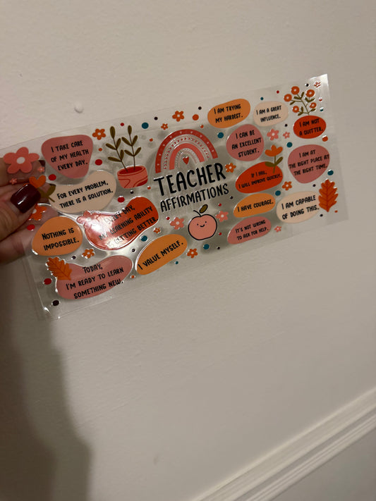 Teacher affirmations