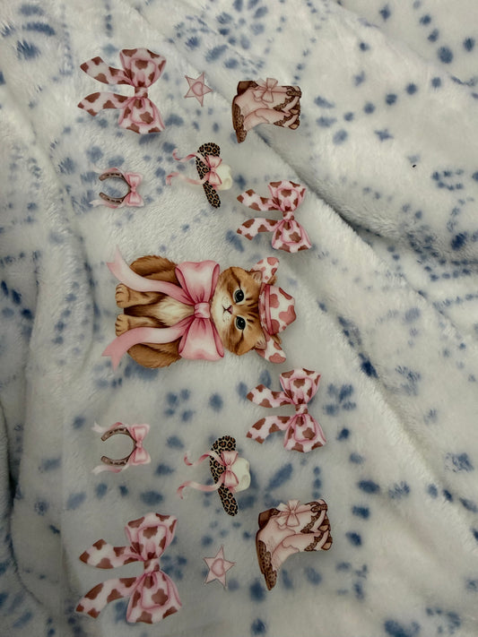 Cowboy cat with bows