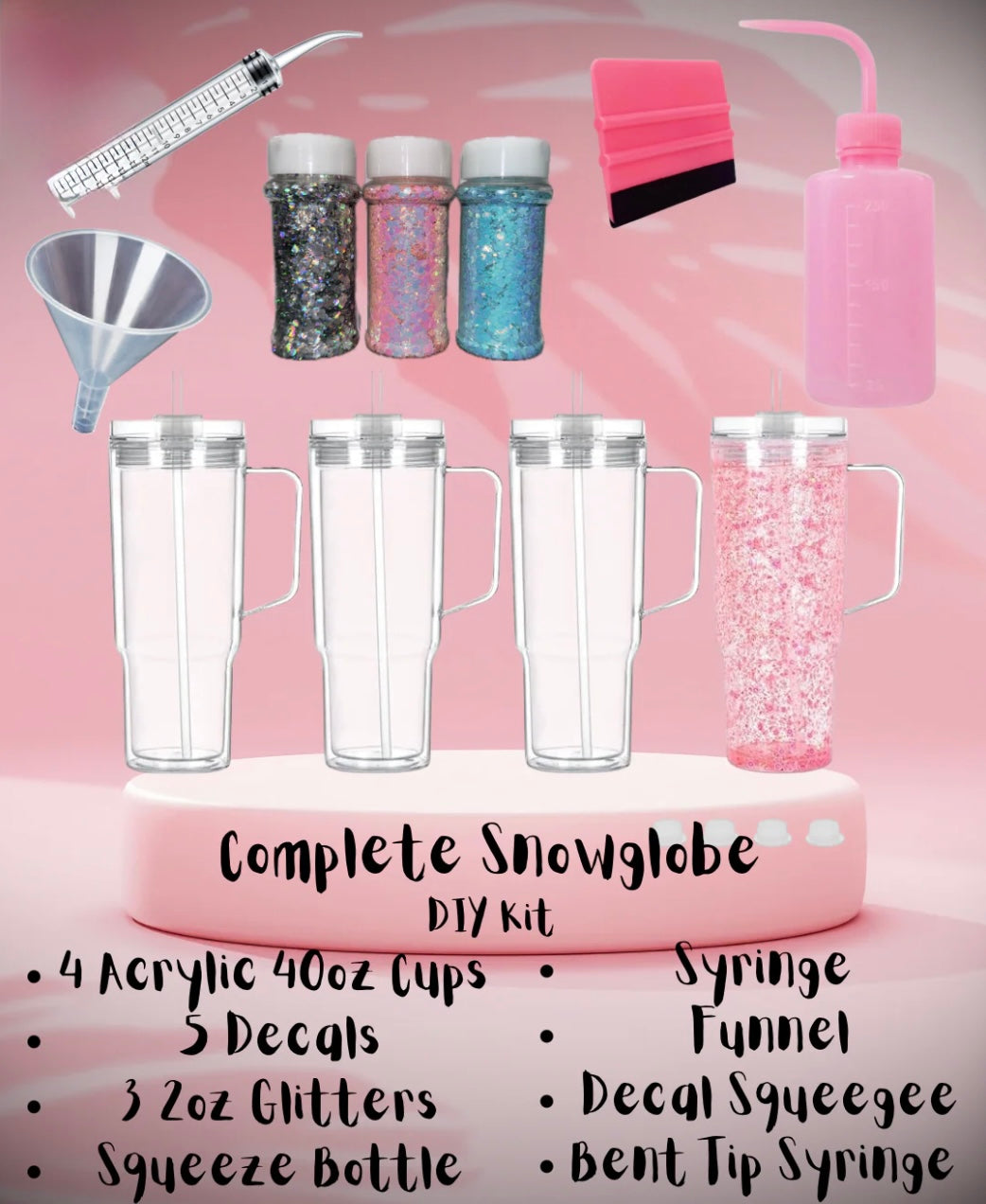 40oz Complete Snowglobe Bundle