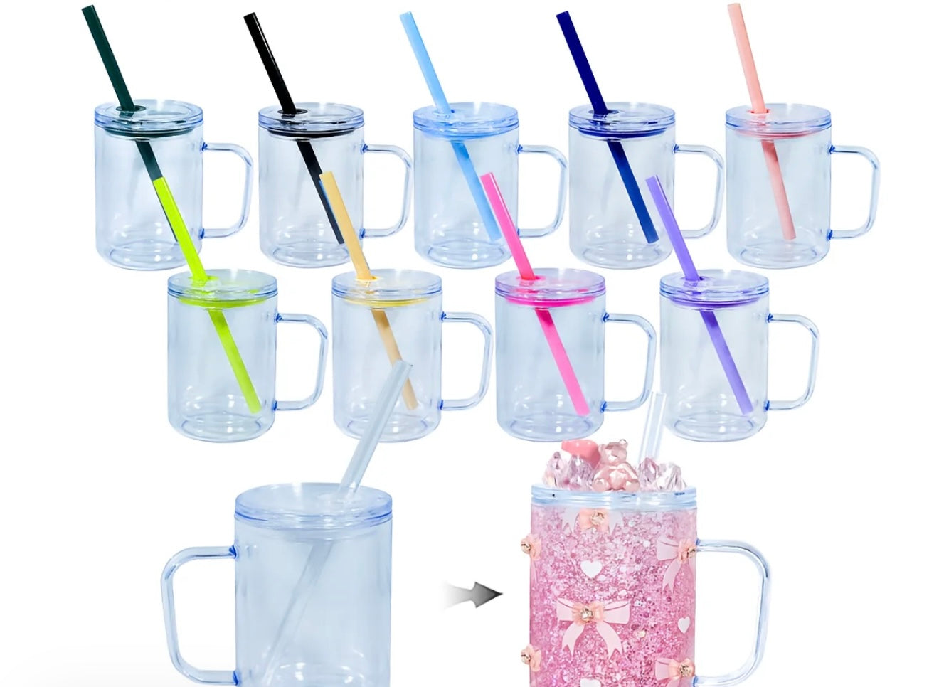 17 oz acrylic coffee mugs