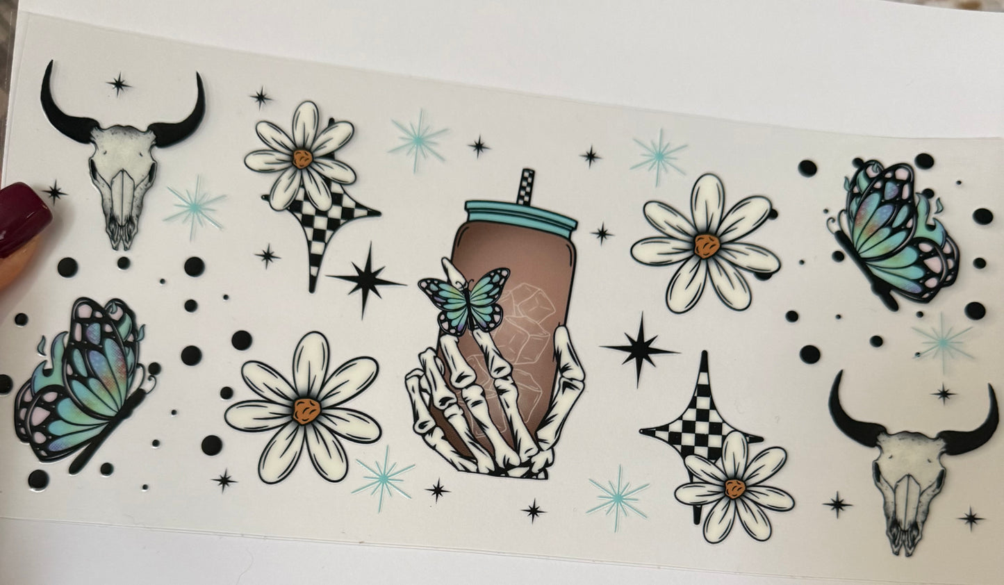 Coffee & skeleton hand