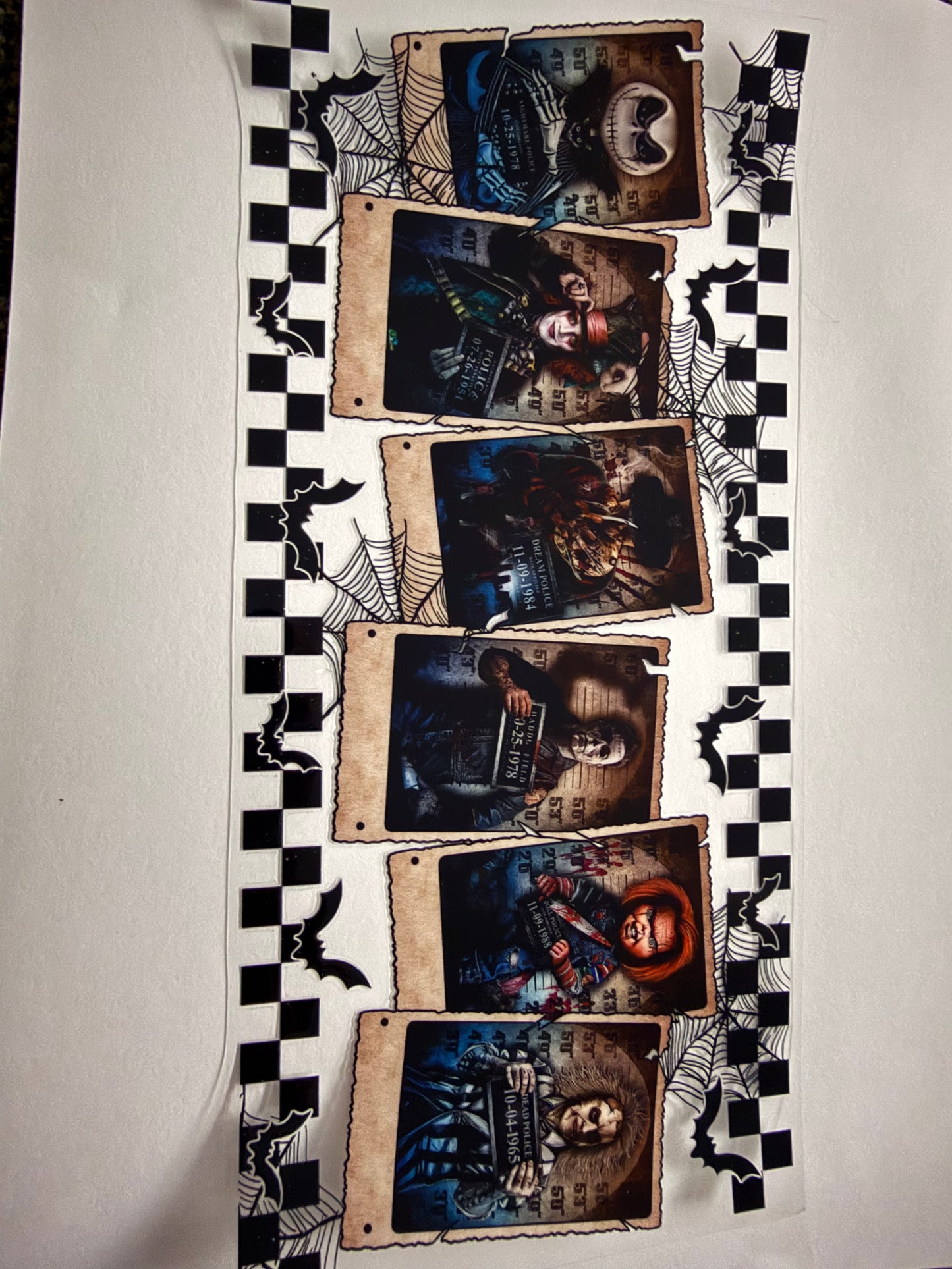Jack skellington, chucky, beetle juice, Jason, Michael Myers