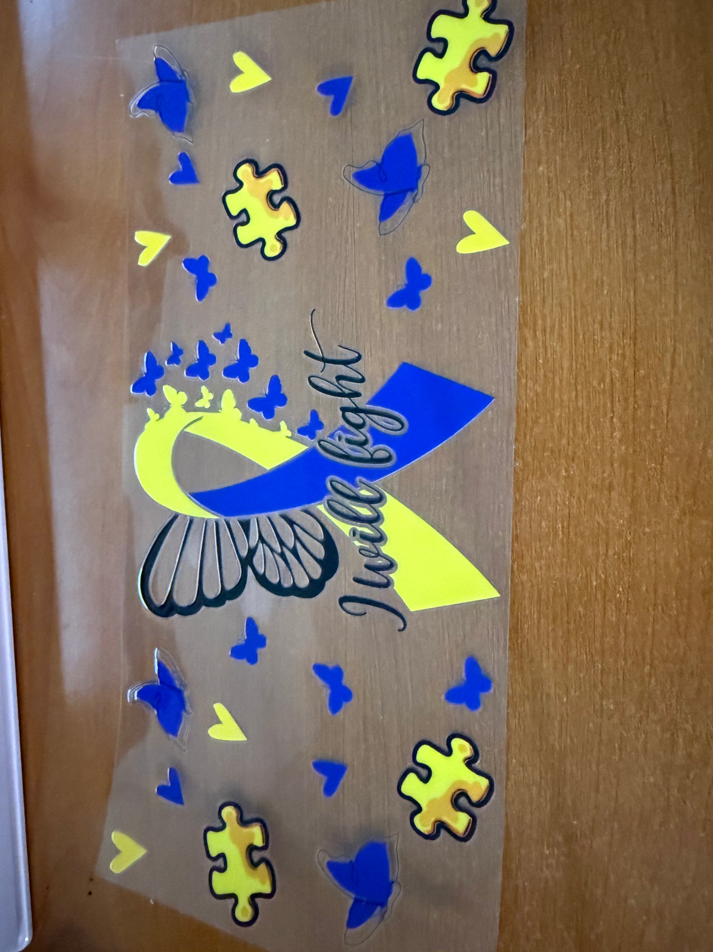 Down syndrome just fight with butterflies
