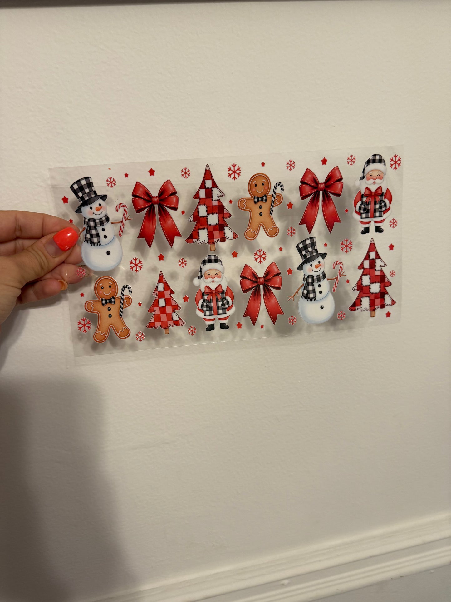 Bows, snowman, gingerbread