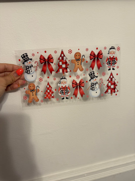Bows, snowman, gingerbread