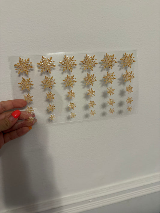 Gold snowflakes