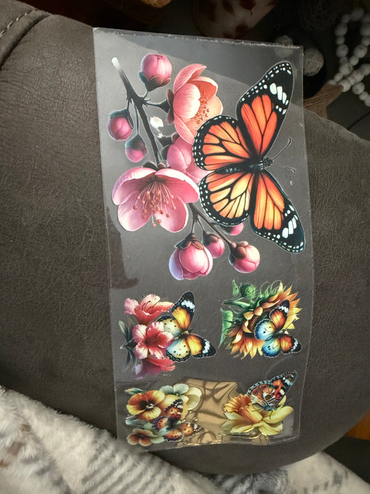 butterfly & flowers