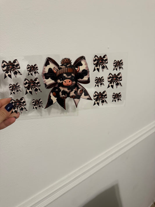 Brown cow & bows