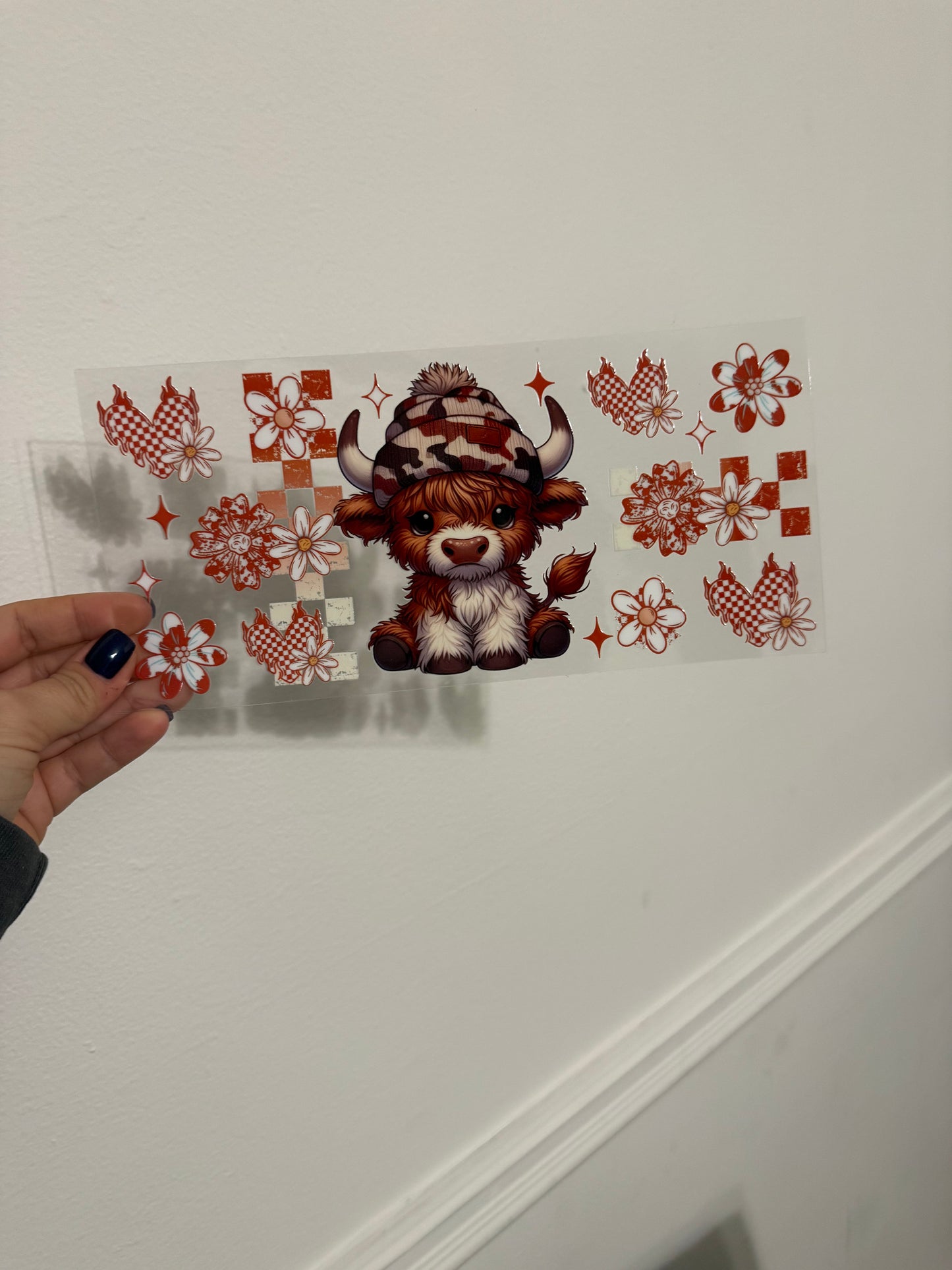 brown cow flowers & checkard