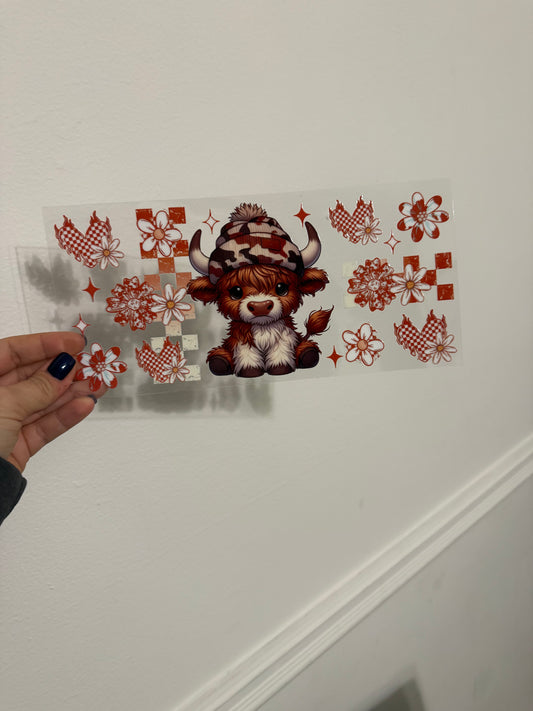 brown cow flowers & checkard