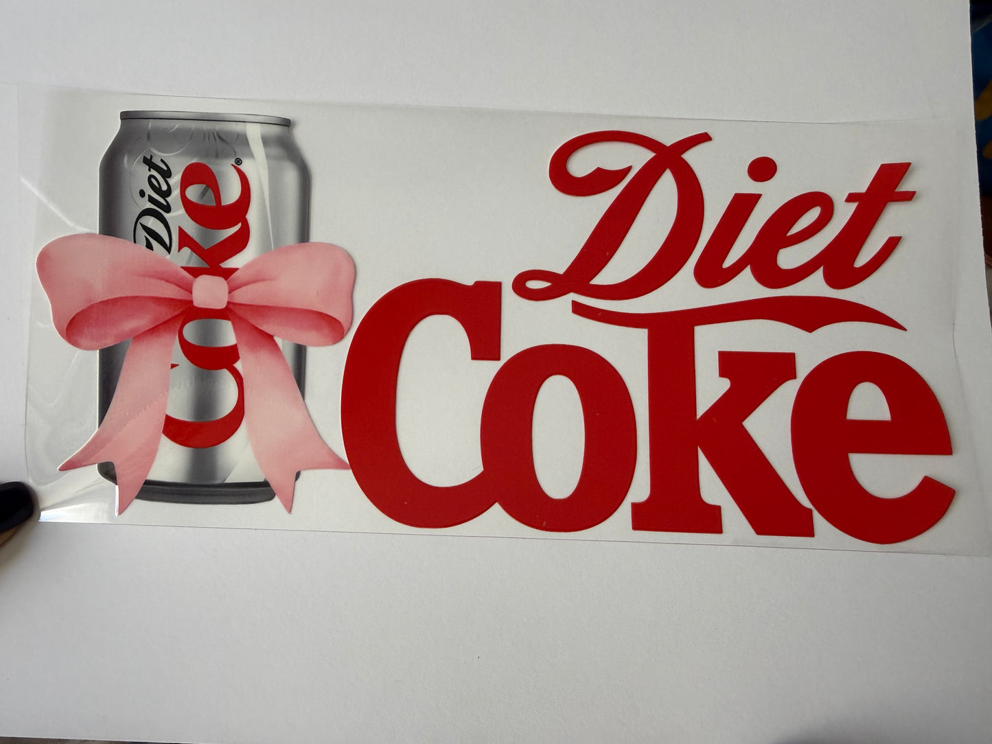 Diet Coke with bow