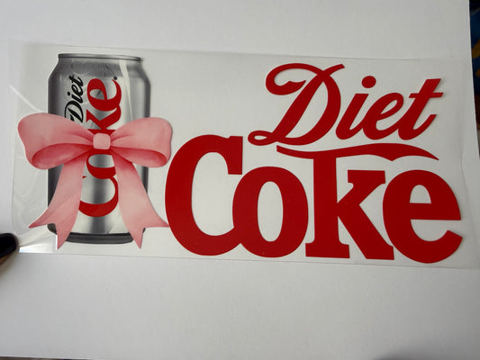 Diet Coke with bow