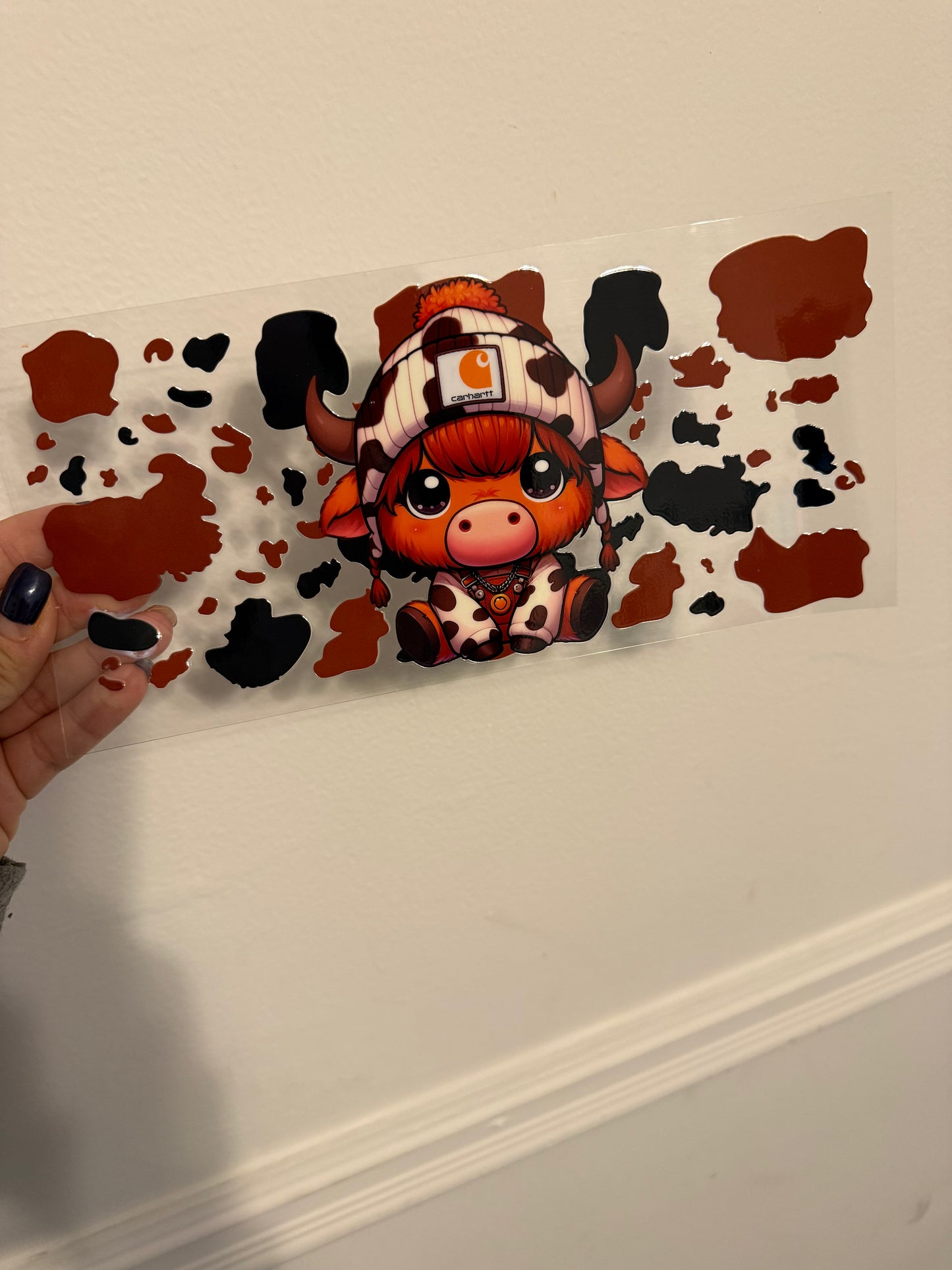 Carhartt highland cow overalls