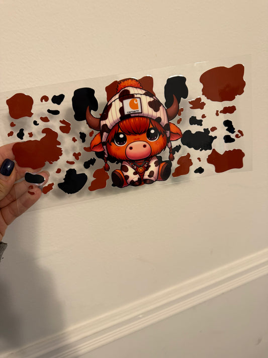 Carhartt highland cow overalls