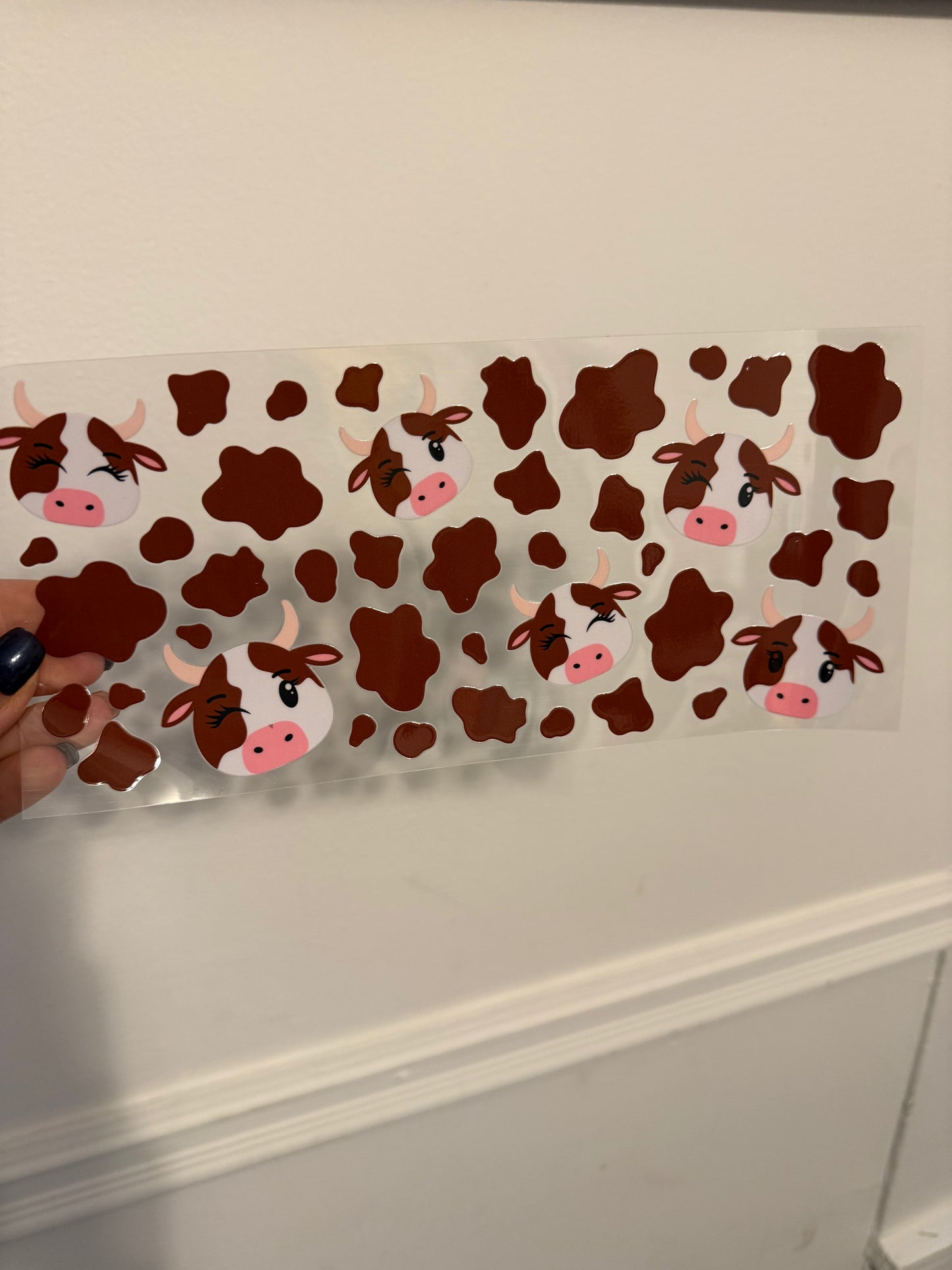 Brown & white cow print