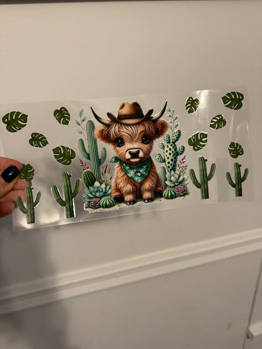 Cactus & highland cow