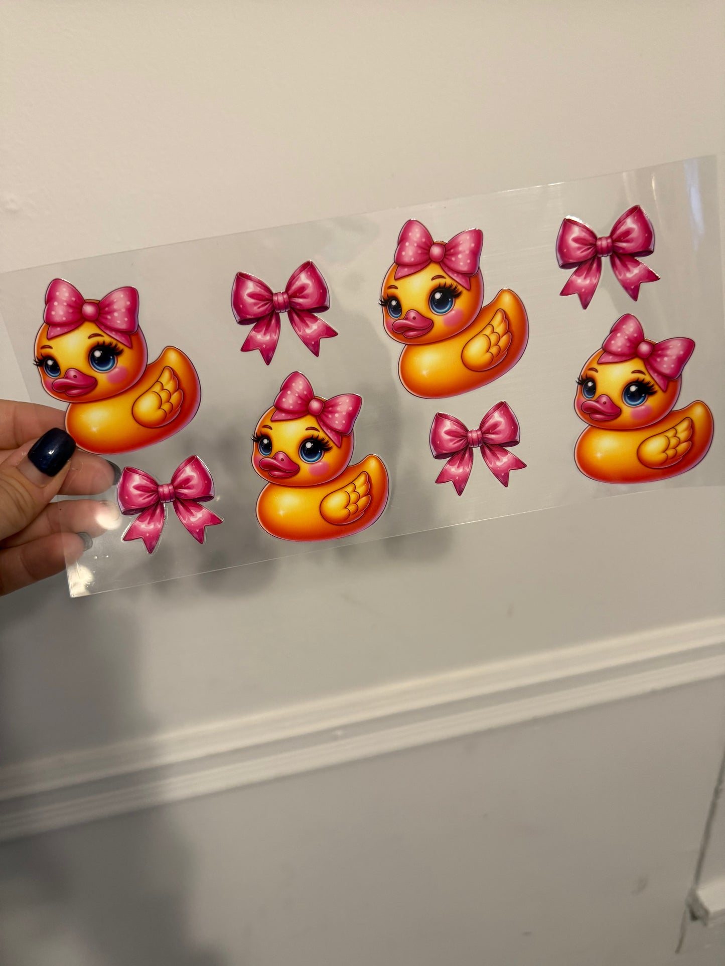 Yellow ducks and bows