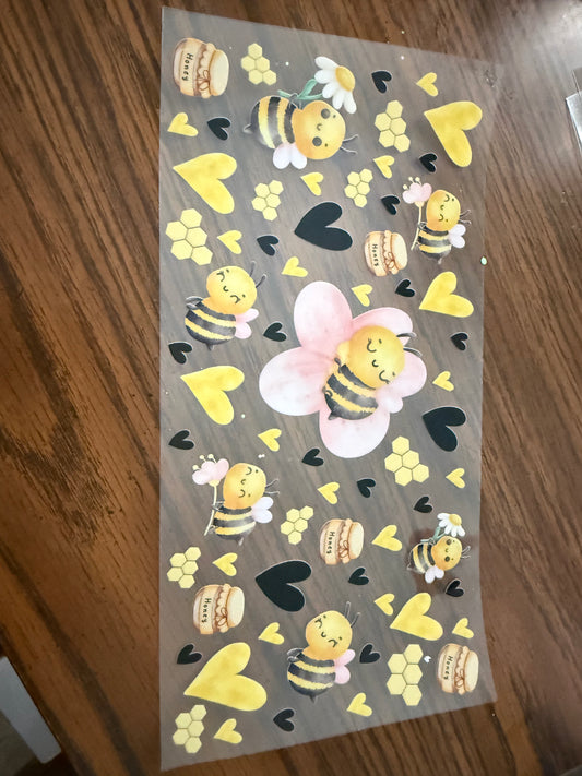 bee with hears & flower