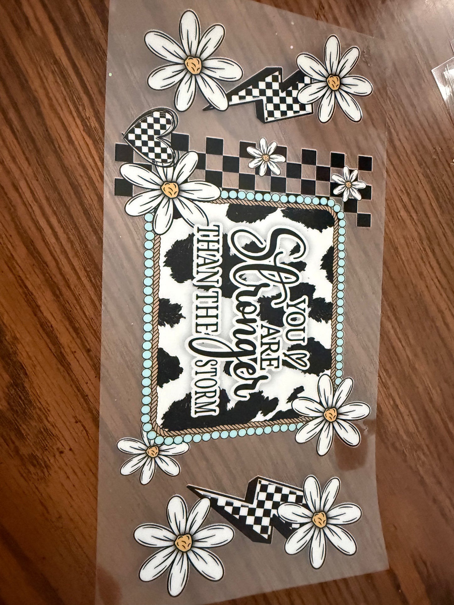 flowers with cow print