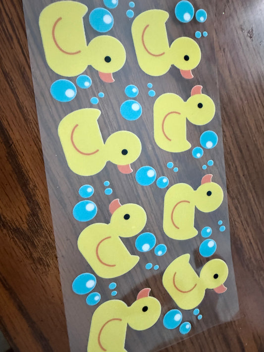 ducks with bubbles