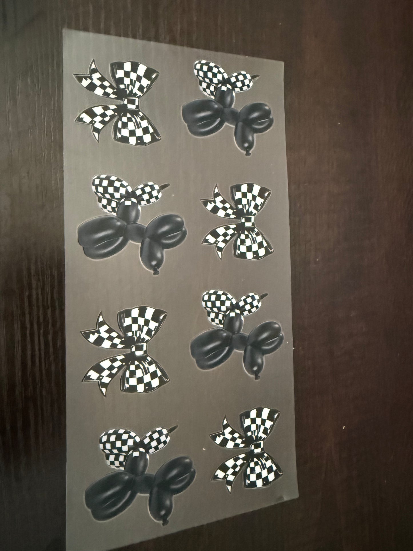 Black and White Balloon Dog and Bows