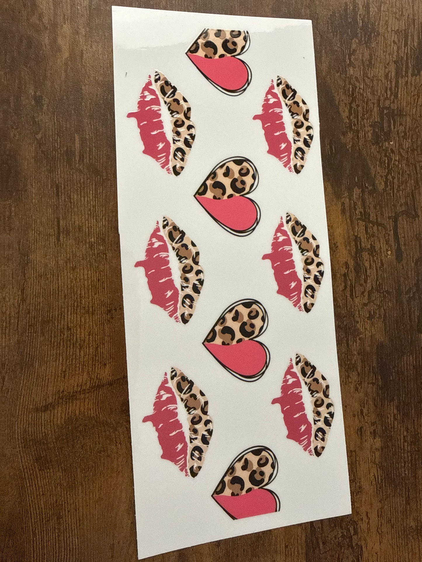 Pink/Cheetah Print Hearts and Lips