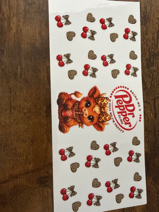 Highland Cow and Dr. Pepper
